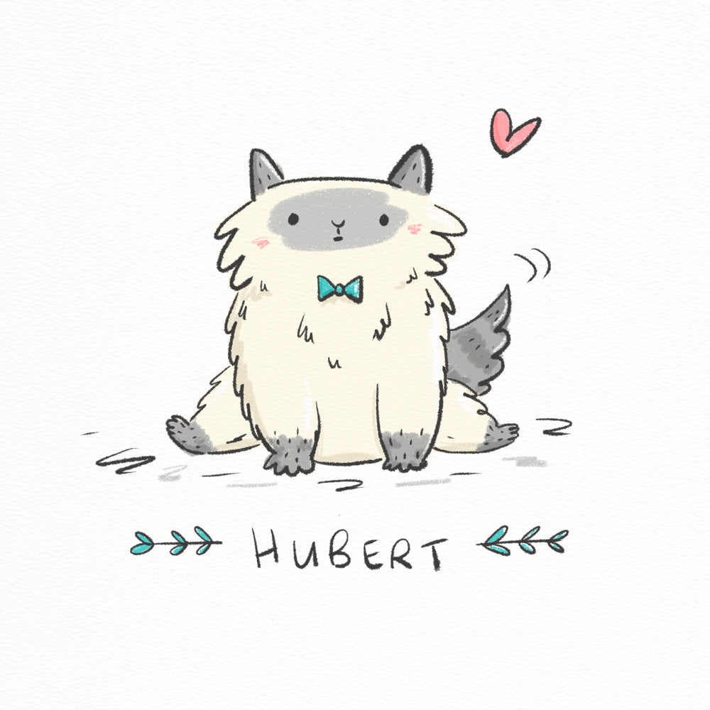 Custom drawn purrfect doodle pet cat portrait by My Cat Is People