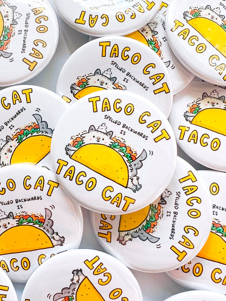 Taco Cat ~ Button or Magnet
