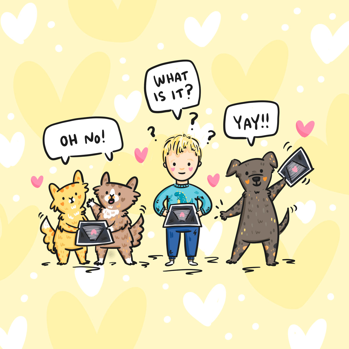 Custom Drawn Purrfect Doodle