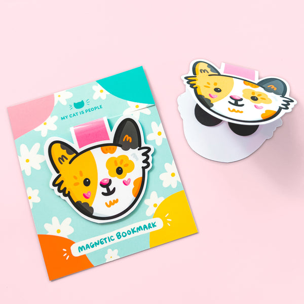 Calico Cat ~ Magnetic Bookmark