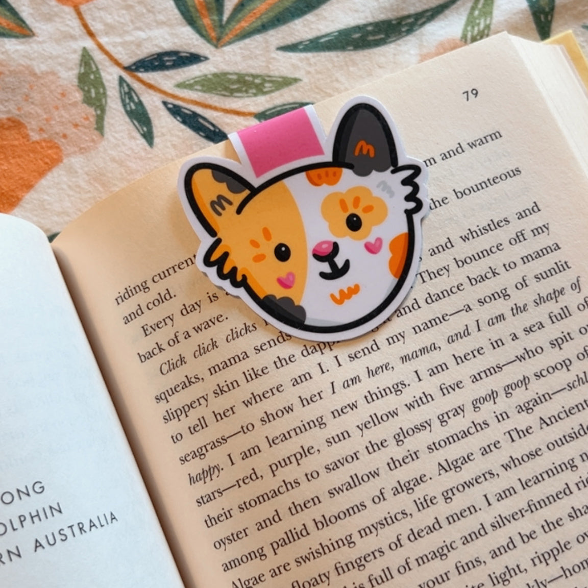 Calico Cat ~ Magnetic Bookmark