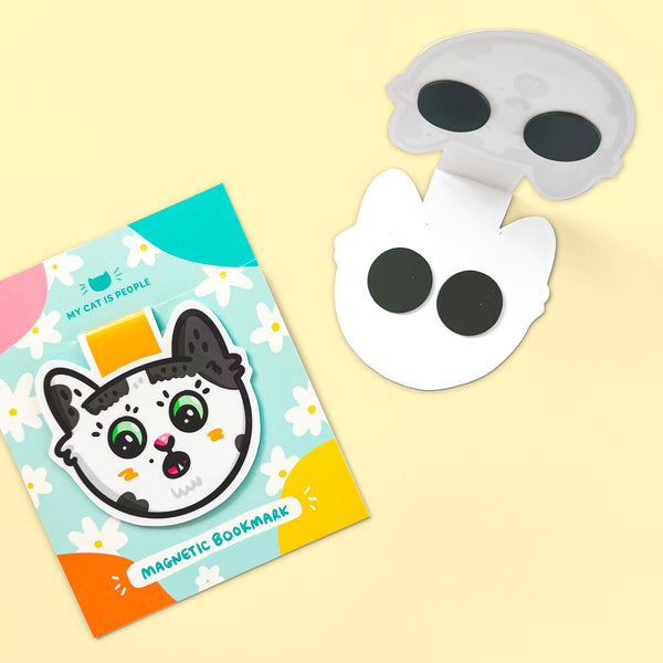 Cow Cat ~ Magnetic Bookmark
