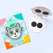 Grey & White Cat ~ Magnetic Bookmark