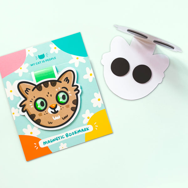 Tabby Cat ~ Magnetic Bookmark