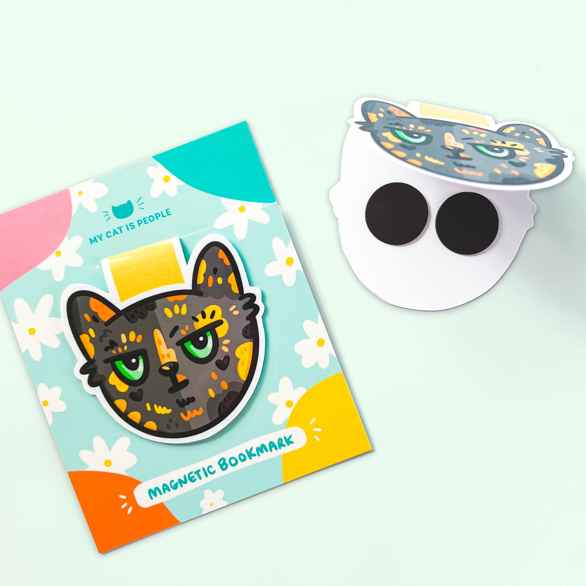 Tortie Cat ~ Magnetic Bookmark