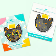 Tortie Cat ~ Magnetic Bookmark