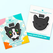 Tuxedo Cat ~ Magnetic Bookmark