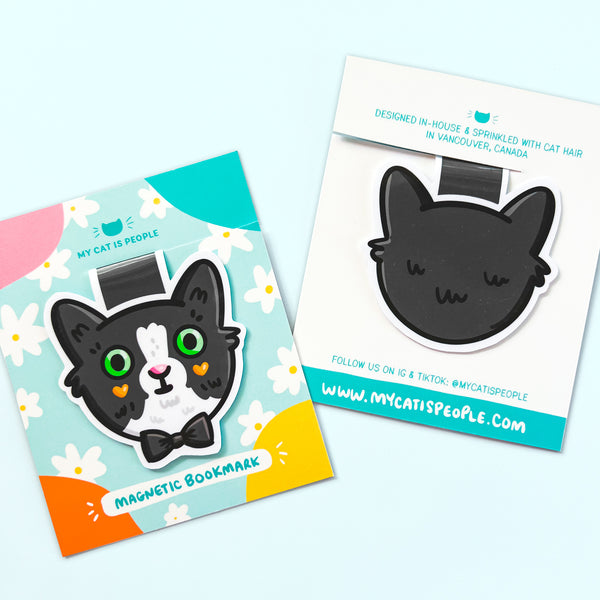 Tuxedo Cat ~ Magnetic Bookmark