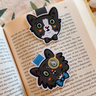 Moustache Cat ~ Magnetic Bookmark