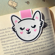 White Cat ~ Magnetic Bookmark