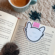 White Cat ~ Magnetic Bookmark