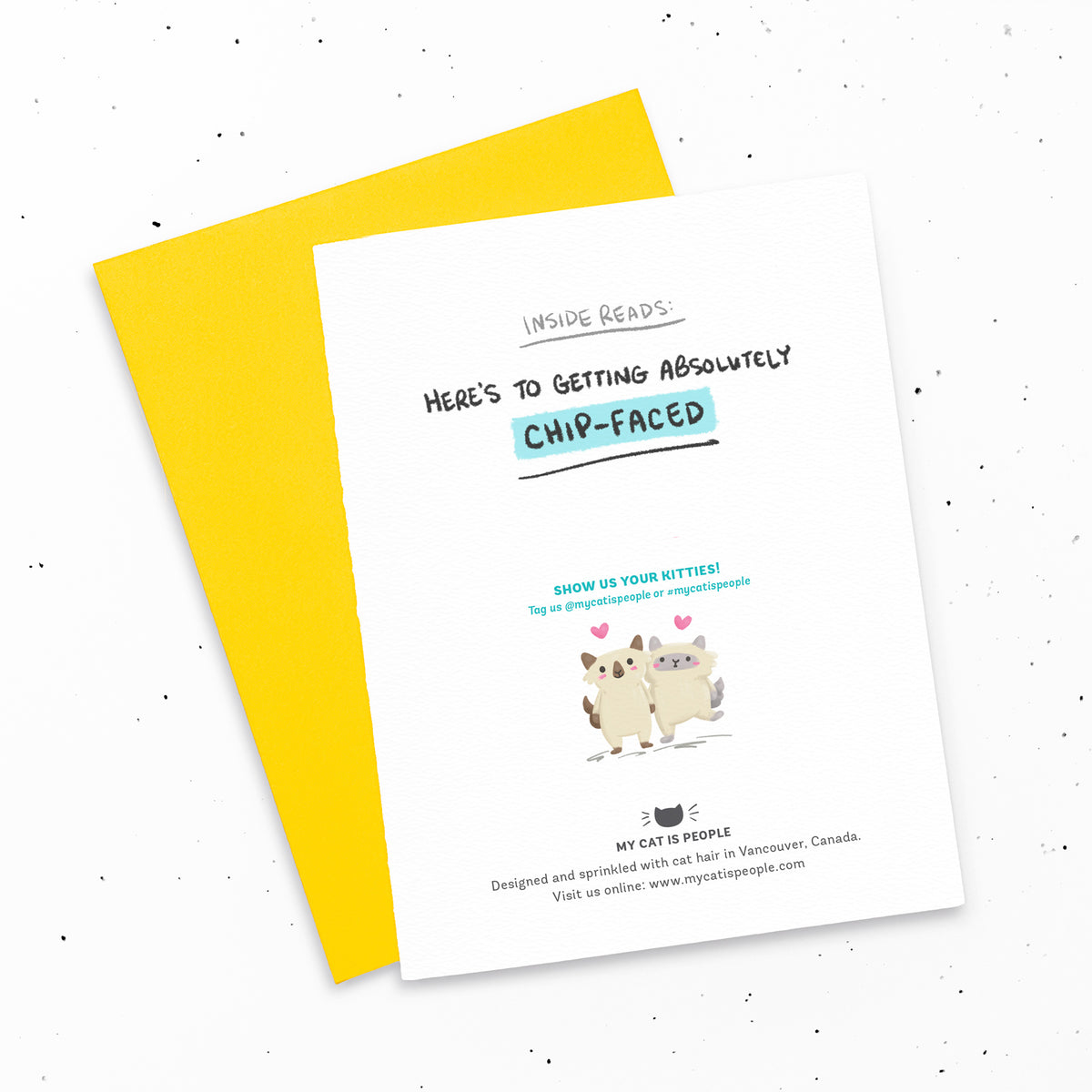 Chip-Faced Cat ~ Greeting Card