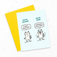 Chip-Faced Cat ~ Greeting Card