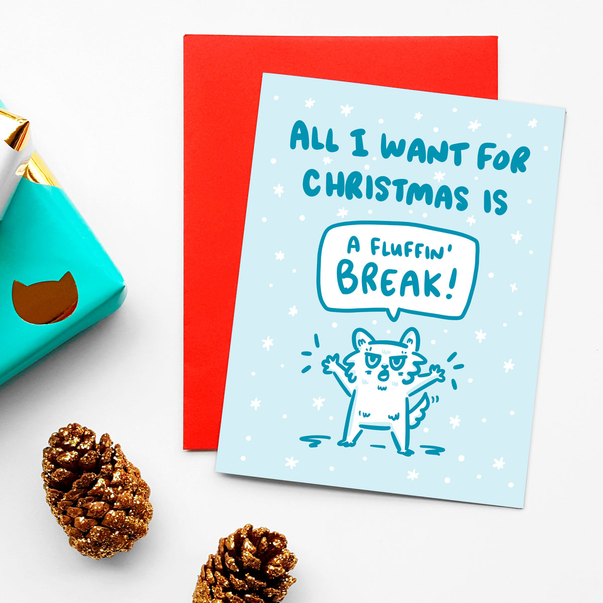 A Fluffin Break! ~ Holiday Greeting Card