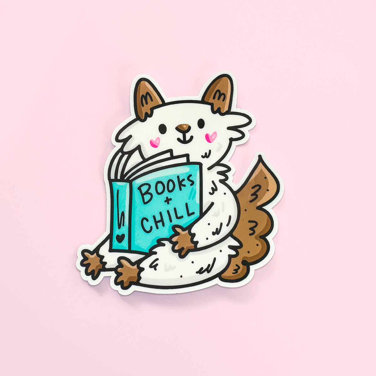 Books + Chill ~ Vinyl Sticker