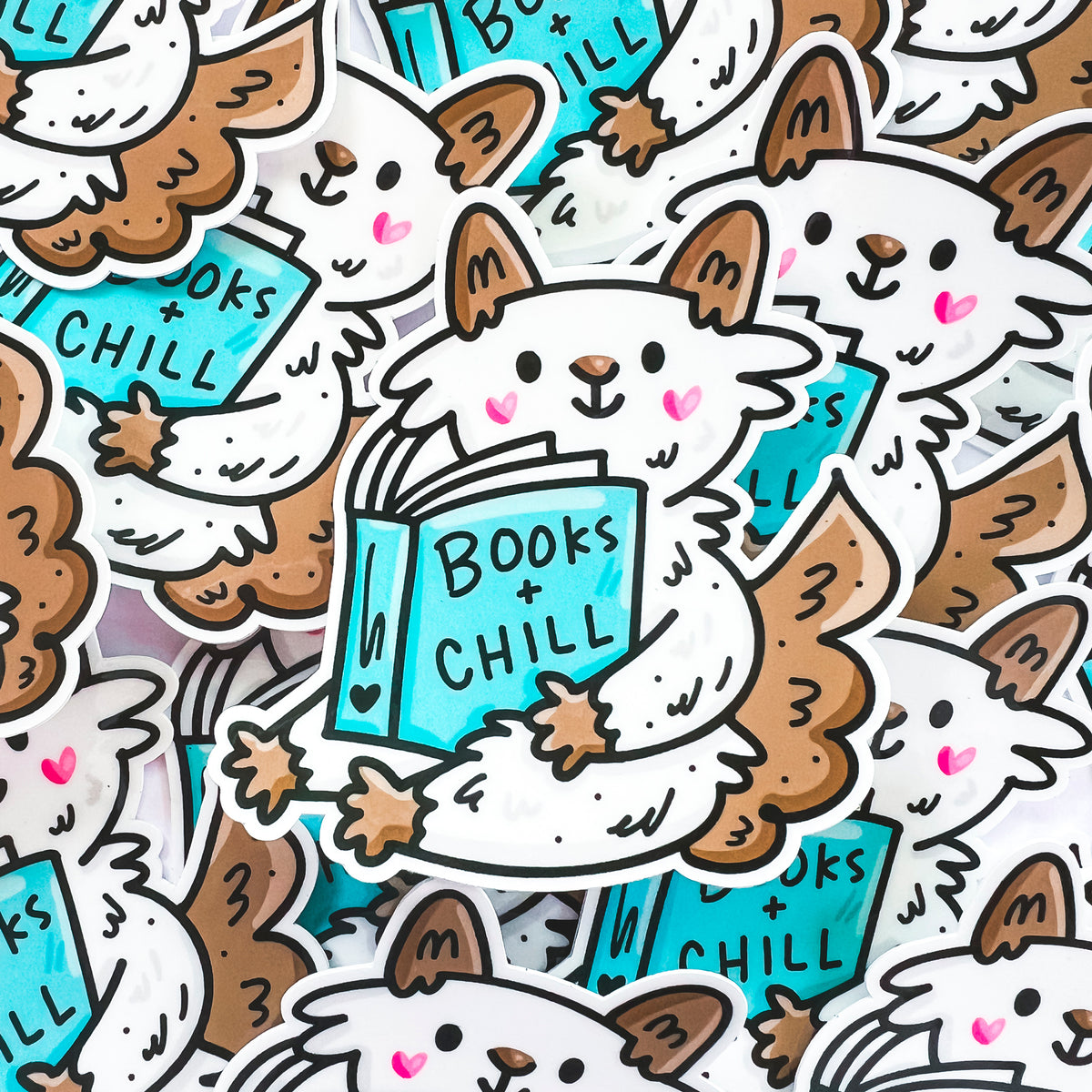 Books + Chill ~ Vinyl Sticker