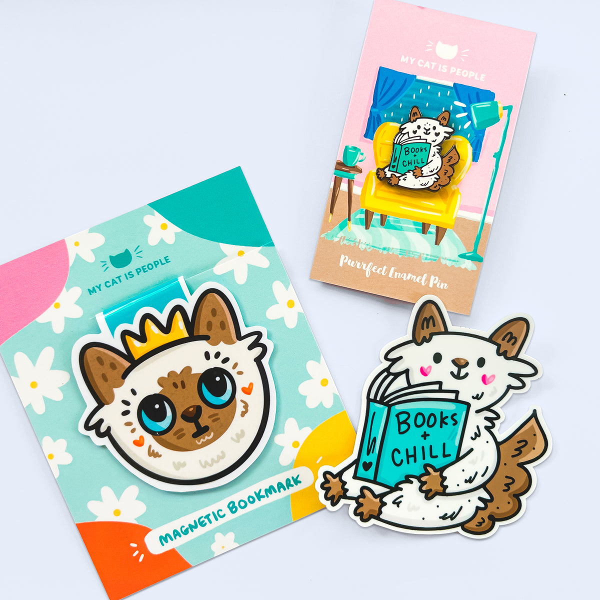 Books + Chill ~ Vinyl Sticker