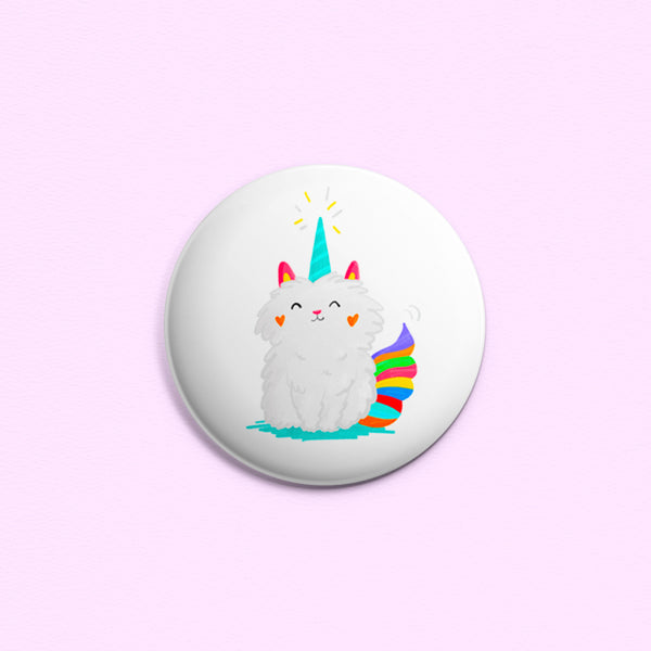 Mewnicorn ~ Button or Magnet