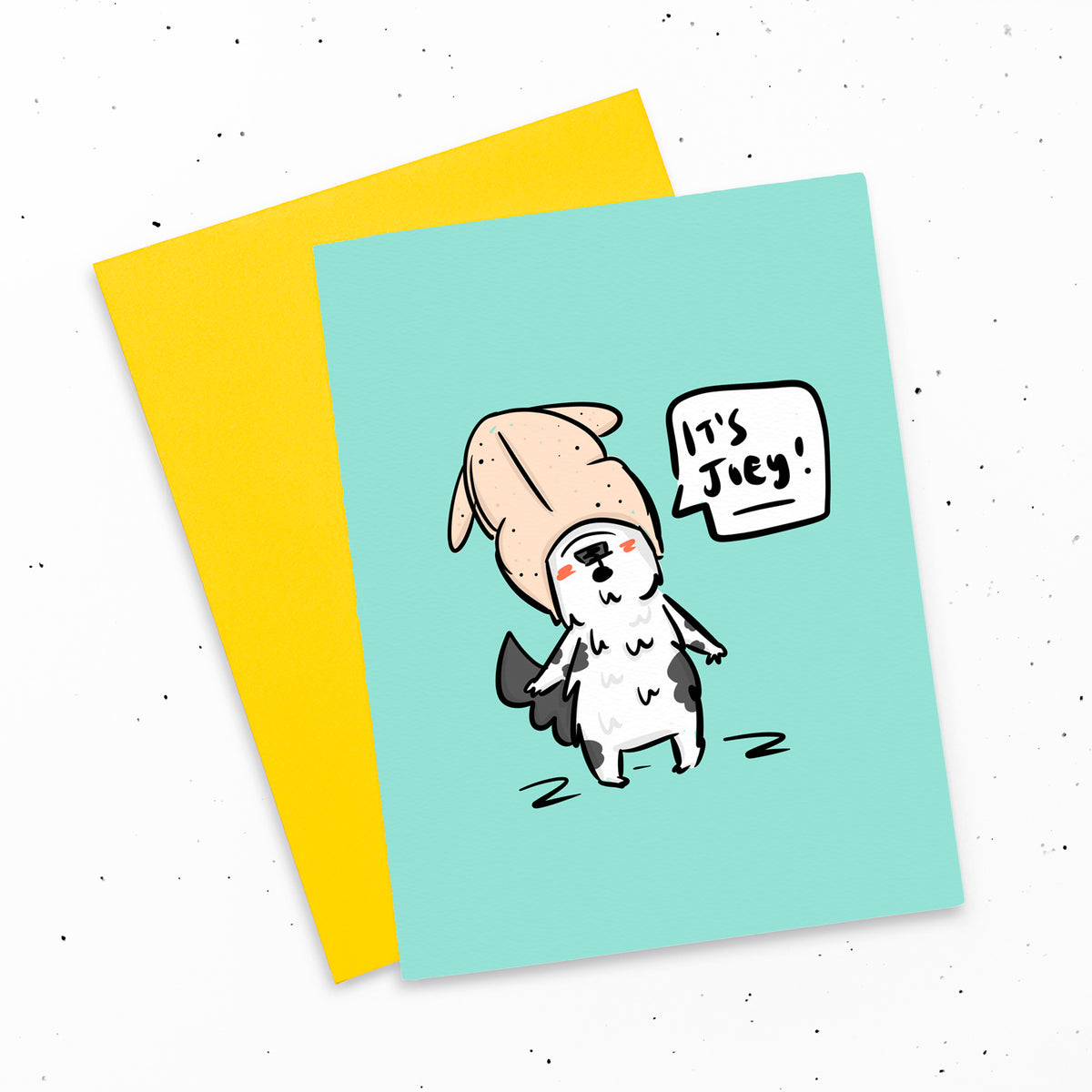 It's Joey - Holiday Friendsgiving greeting card by My Cat Is People