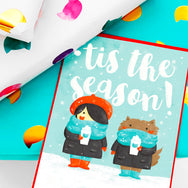 'Tis This Season To Have A Drink Or Two With Those Mew Love - Winter holiday greeting card by My Cat Is People 
