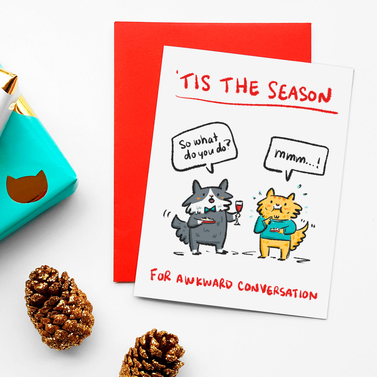 'Tis The Season For Awkward Conversation - Holiday Card