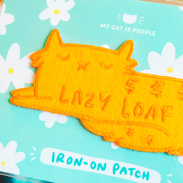 Lazy Loaf ~ Iron-On Embroidered Patch