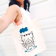 Le Sigh - Screen printed tote bag with gusset